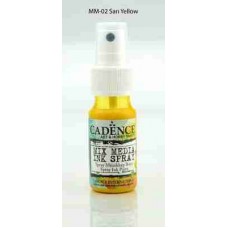 Cadence Mix Media Ink Spray 25ml Yellow MM02