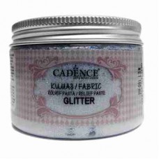 Cadence Fabric Glitter Relief Paste 150ml Silver 15835