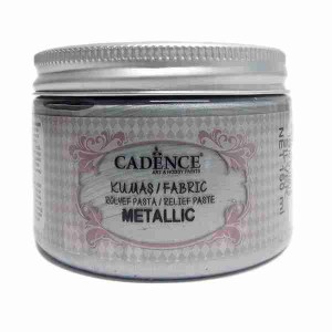 Cadence Fabric Metallic Relief Paste 15910 Silver