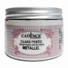 Cadence Fabric Metallic Relief Paste 15934 Pearl