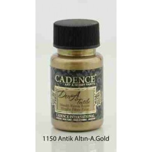 Cadence Dora Textile Metallic Paint 50ml Antique Gold 1150