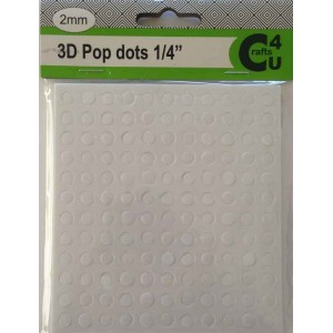 Crafts4U 3D Foam Pop Dots 6mm dia. 2mm thick 2 Sheets 10214