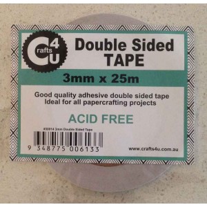 Crafts4U 3mm x 25m Double Sided Tape 30014