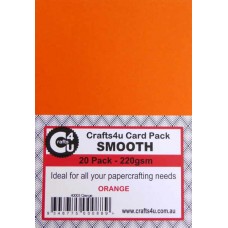 Crafts4U A5 Card 20Pk Smooth Orange 40003