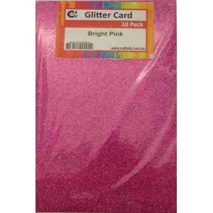Crafts4U A5 Glitter Bright Pink 10 Pack 60022