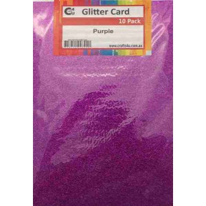 Crafts4U A5 Glitter Purple 10 Pack 60032