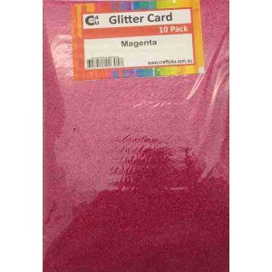 Crafts4U A5 Glitter Magenta 10 Pack 60033