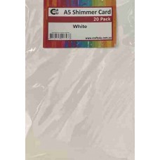 Crafts4U A5 Shimmer Card 20 Pack Pearl White 10242
