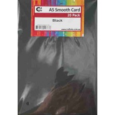 Crafts4U A5 Smooth Card 20Pk Black 10258