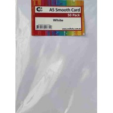 Crafts4U A5 Smooth Card 50Pk White 10276