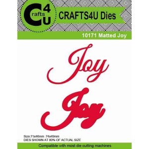 Crafts4U Die Matted Joy (2 dies) 10171
