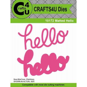 Crafts4U Die Matted Hello (2 dies) 10172