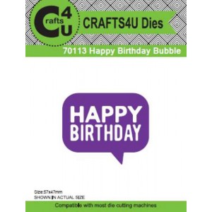Crafts4U Die Happy Birthday Bubble 70113