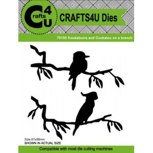 Crafts4U Die Kookaburra and Cockatoo on a Branch 70155